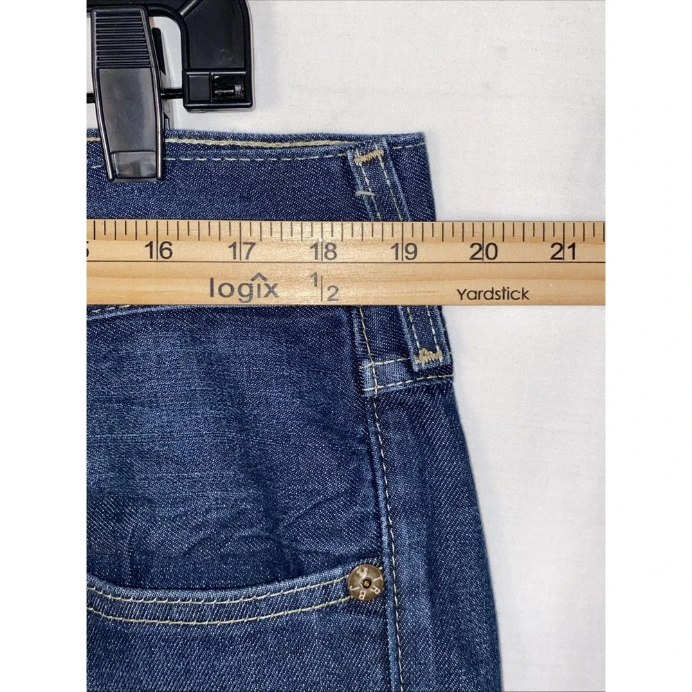 TRUE RELIGION BILLY BOOTCUT JEANS Mens 36x34 USA Made DARK Auburn Fine Stitching